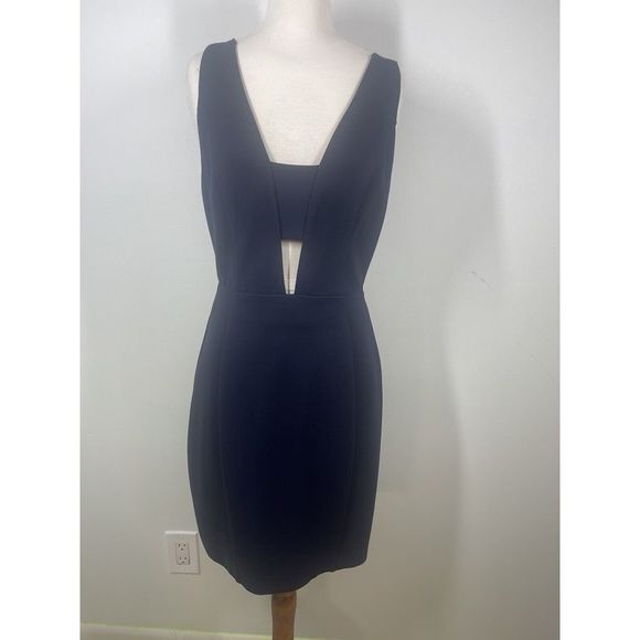 Astr The Label Revolve Womens Bodycon Cutout Mini Cocktail Dress Navy Blue L